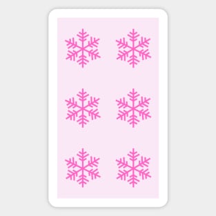 ❄ hot pink snowflakes ❄ Magnet